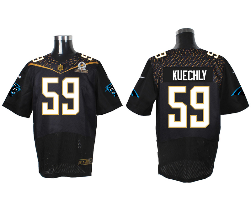Nike Panthers 59 Luke Kuechly Black 2016 Pro Bowl Elite Jersey