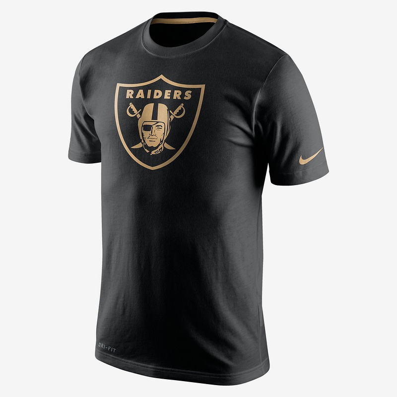 Nike Raiders Black Pro Line Gold Collection Men's T Shirt