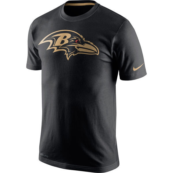 Nike Ravens Black Pro Line Gold Collection Men's T Shirt