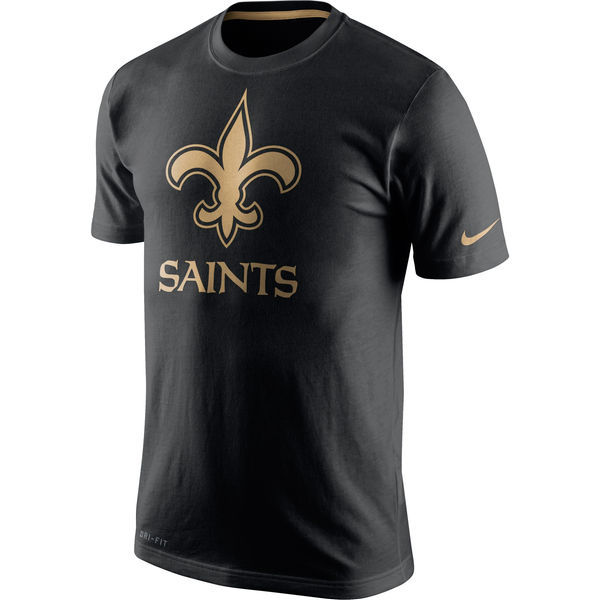 Nike Saints Black Pro Line Gold Collection Men's T Shirt - Click Image to Close