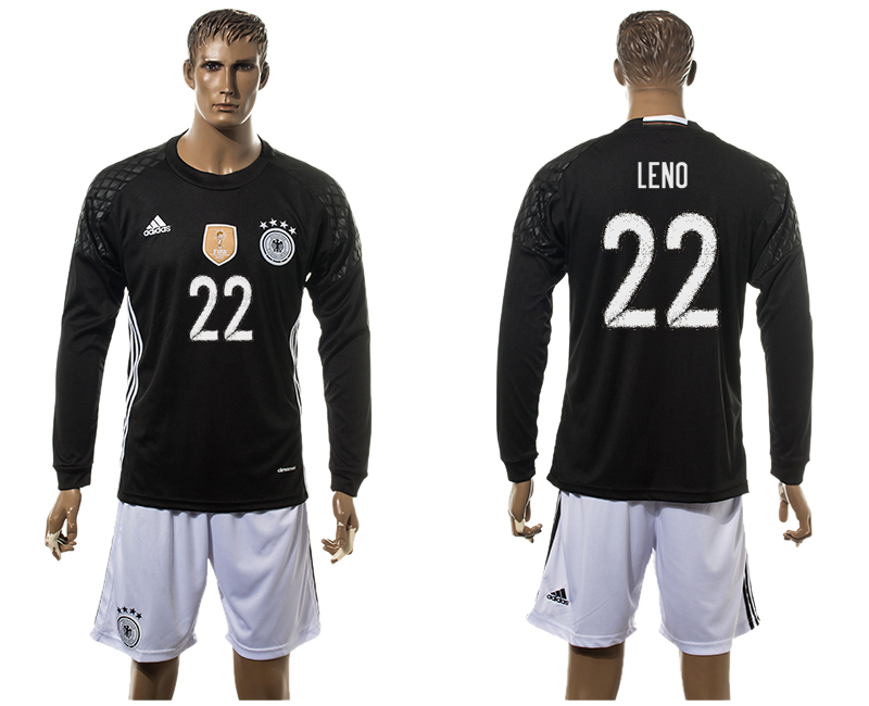Germany 22 LENO Goalkeeper Long Sleeve UEFA Euro 2016 Jersey