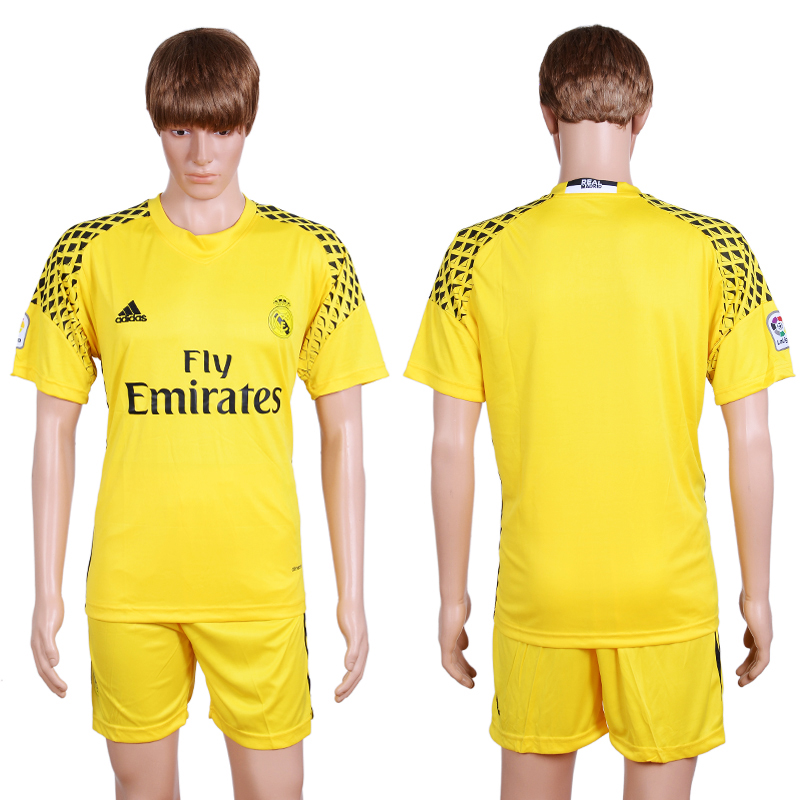 2016-17 Real Madrid Yellow Goalkeeper Soccer Jersey