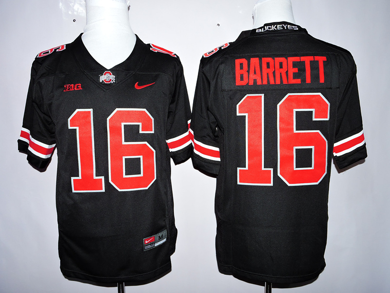 Ohio State Buckeyes 16 J.T. Barrett Black College Football Jersey