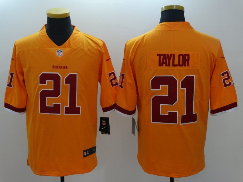 Nike Redskins 21 Sean Taylor Yellow Youth Color Rush Limited Jersey