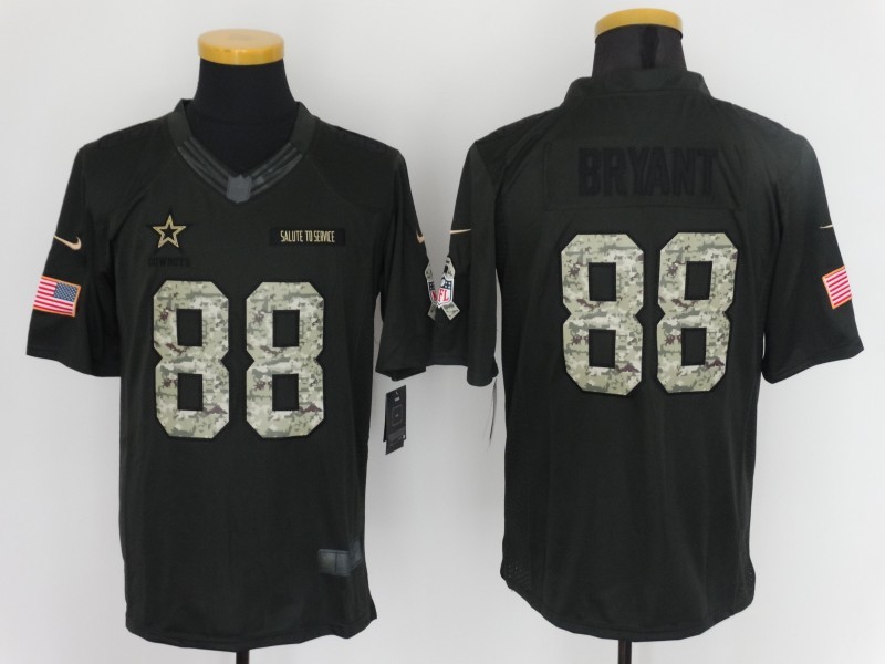 Nike Cowboys 88 Dez Bryant Anthracite Salute to Service Limited Jersey