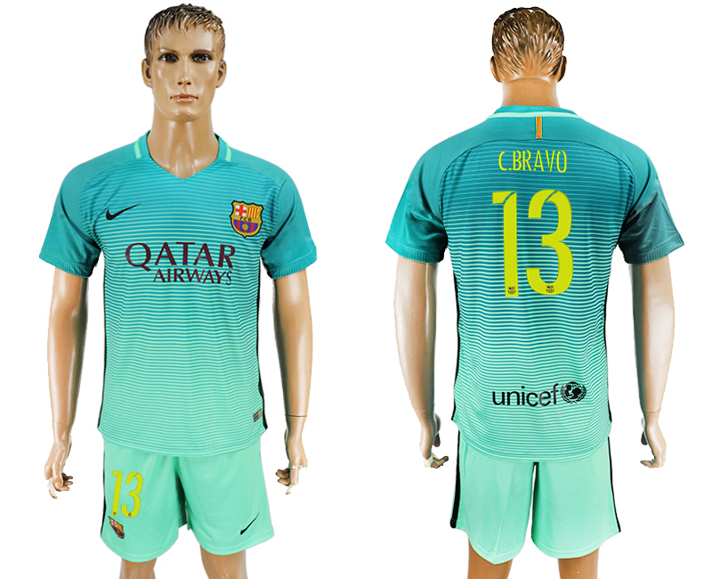 2016-17 Barcelona 13 C.BRAVO Third Away Soccer Jersey