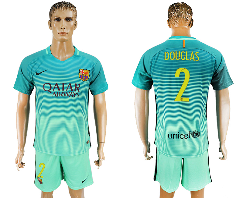 2016-17 Barcelona 2 DOUGLAS Third Away Soccer Jersey
