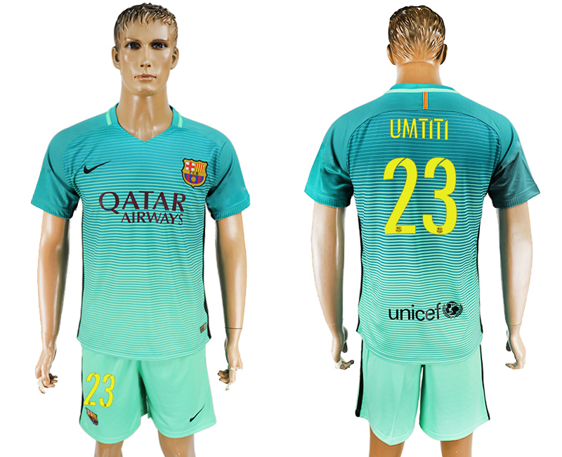 2016-17 Barcelona 23 UMTITI Third Away Soccer Jersey
