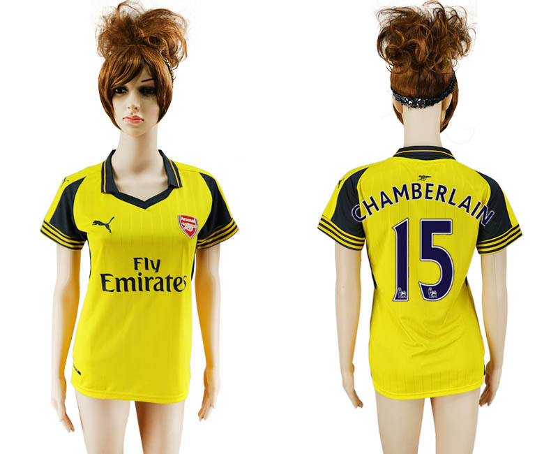 2016-17 Arsenal 15 CHAMBERLAIN Away Women Soccer Jersey 2016-17 Arsenal 15 CHAMBERLAIN Away Women Soccer Jersey