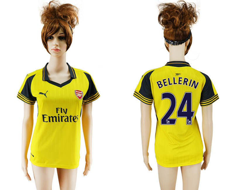 2016-17 Arsenal 24 BELLERIN Away Women Soccer Jersey 2016-17 Arsenal 24 BELLERIN Away Women Soccer Jersey