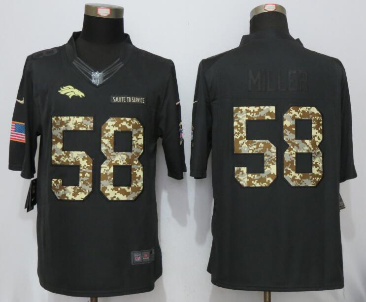 Nike Broncos 58 Von Miller Anthracite Salute to Service Limited Jersey