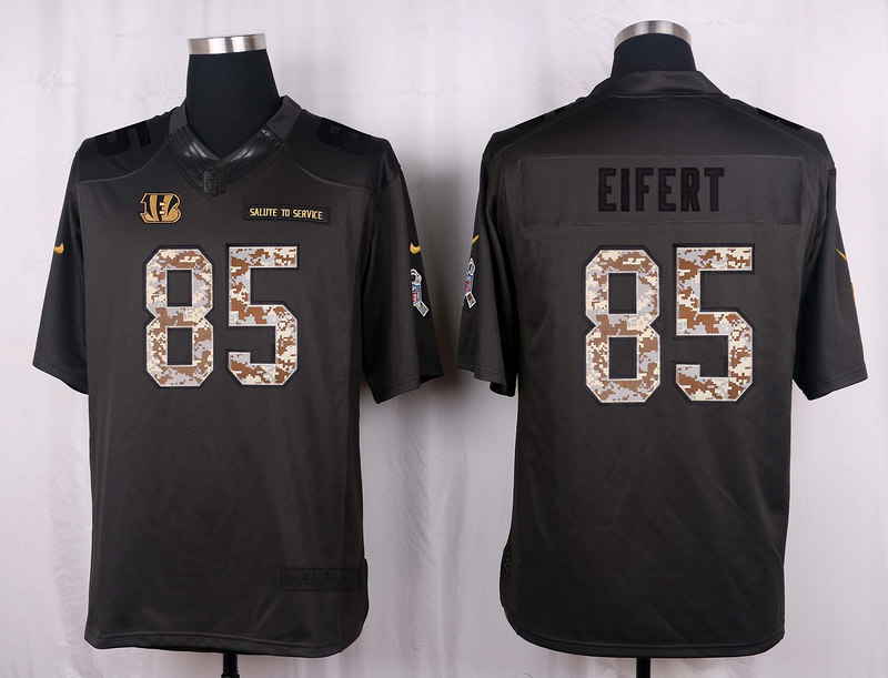 Nike Bengals 85 Tyler Eifert Anthracite Salute to Service Limited Jersey