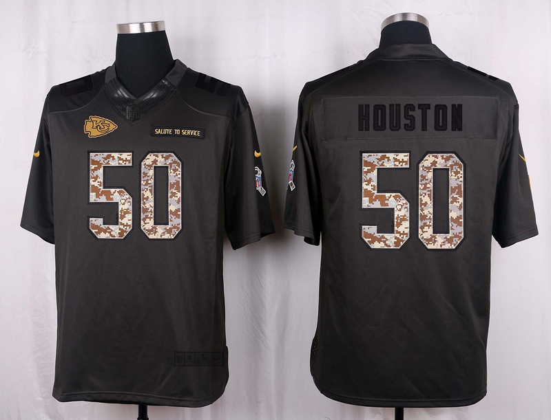Nike Chiefs 50 Justin Houston Anthracite Salute to Service Limited Jersey