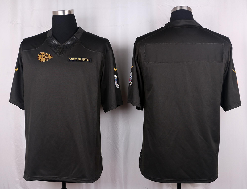 Nike Chiefs Blank Anthracite Salute to Service Limited Jersey