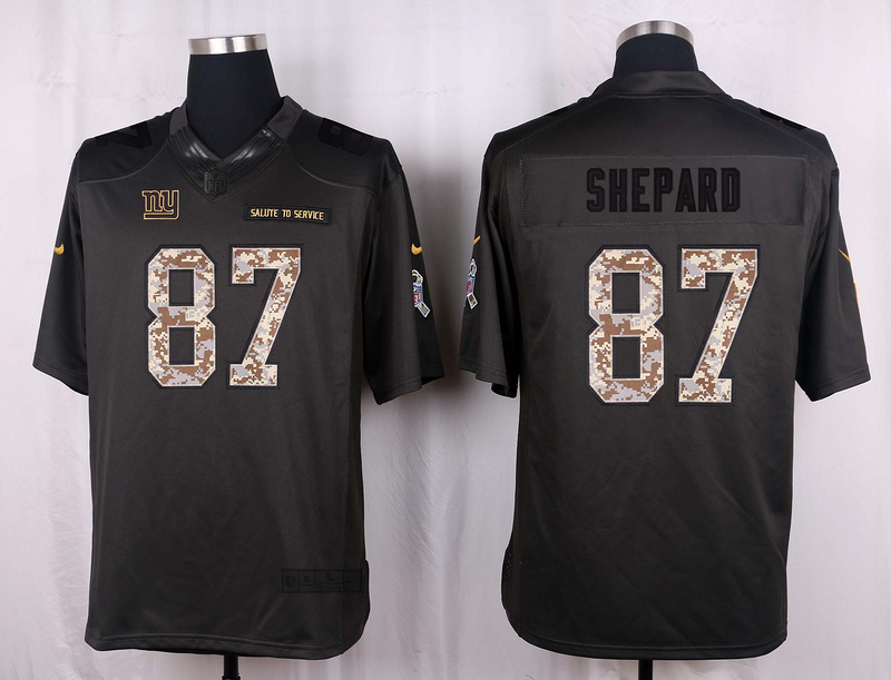 Nike Giants 87 Sterling Shepard Anthracite Salute to Service Limited Jersey