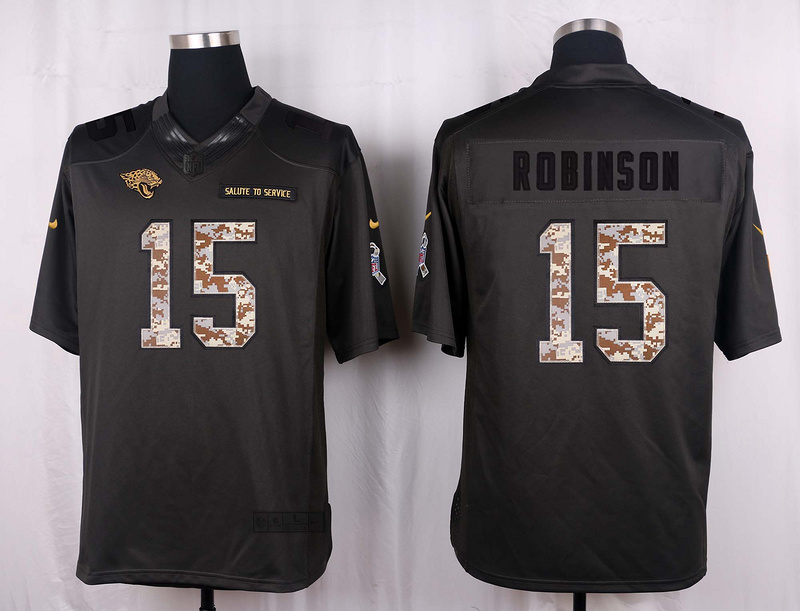 Nike Jaguars 15 Allen Robinson Anthracite Salute to Service Limited Jersey