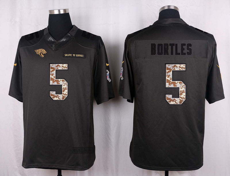 Nike Jaguars 5 Blake Bortles Anthracite Salute to Service Limited Jersey