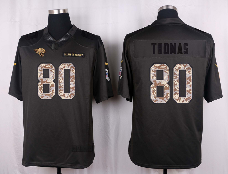 Nike Jaguars 80 Julius Thomas Anthracite Salute to Service Limited Jersey