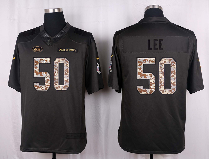 Nike Jets 50 Darron Lee Anthracite Salute to Service Limited Jersey