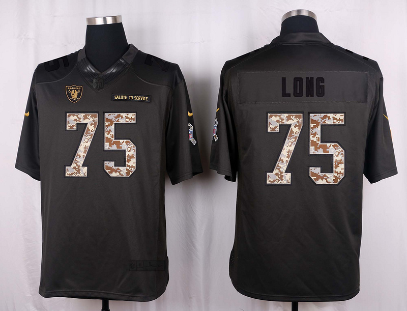 Nike Raiders 75 Howie Long Anthracite Salute to Service Limited Jersey