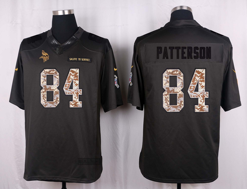 Nike Vikings 84 Cordarrelle Patterson Anthracite Salute to Service Limited Jersey