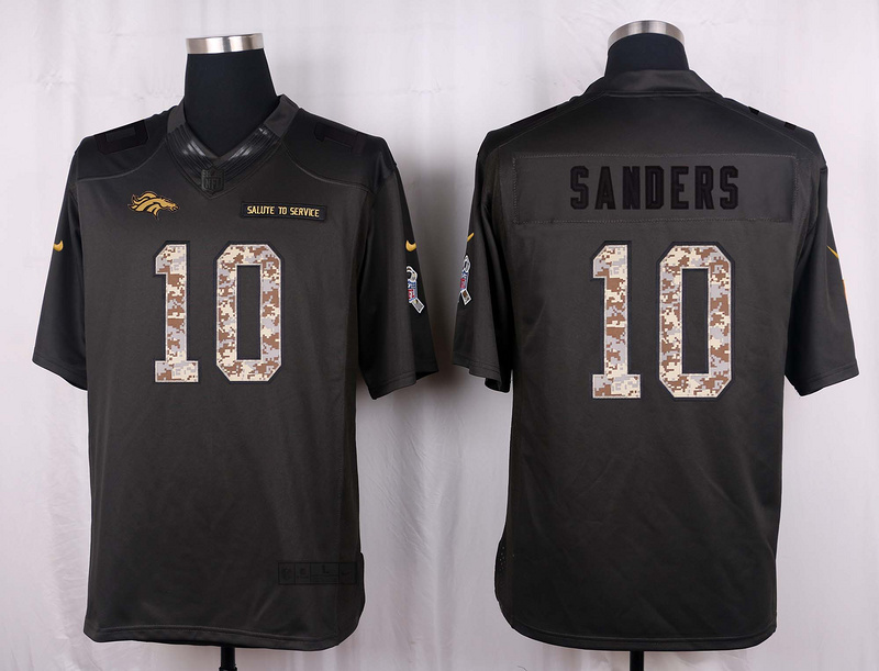 Nike Broncos 10 Emmanuel Sanders Anthracite Salute to Service Limited Jersey