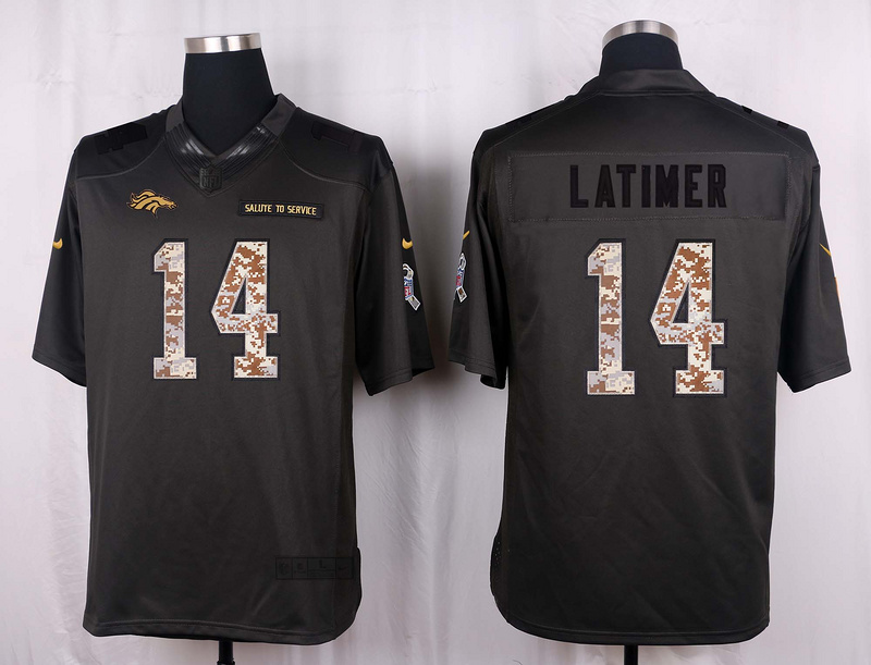 Nike Broncos 14 Cody Latimer Anthracite Salute to Service Limited Jersey
