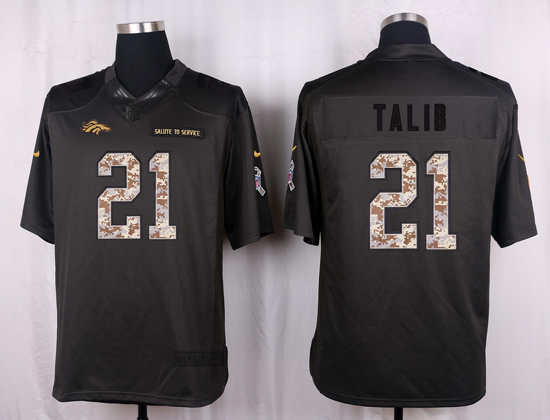 Nike Broncos 21 Aqib Talib Anthracite Salute to Service Limited Jersey