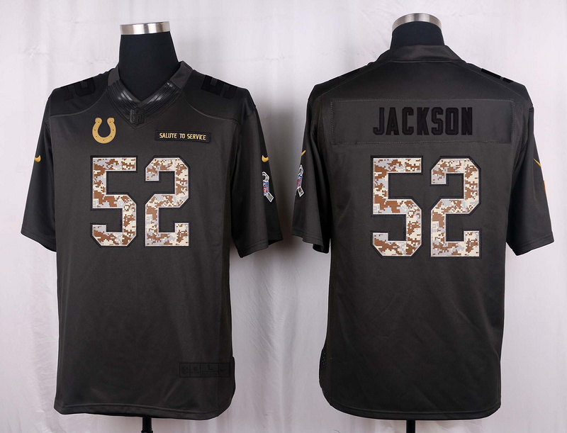 Nike Colts 52 D'Qwell Jackson Anthracite Salute to Service Limited Jersey
