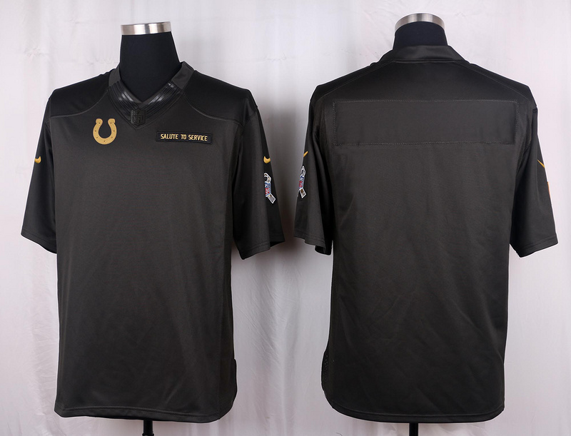 Nike Colts Blank Anthracite Salute to Service Limited Jersey