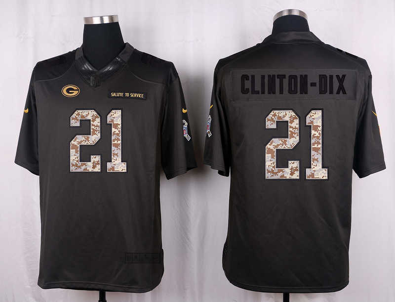 Nike Packers 21 Ha Ha Clinton Dix Anthracite Salute to Service Limited Jersey