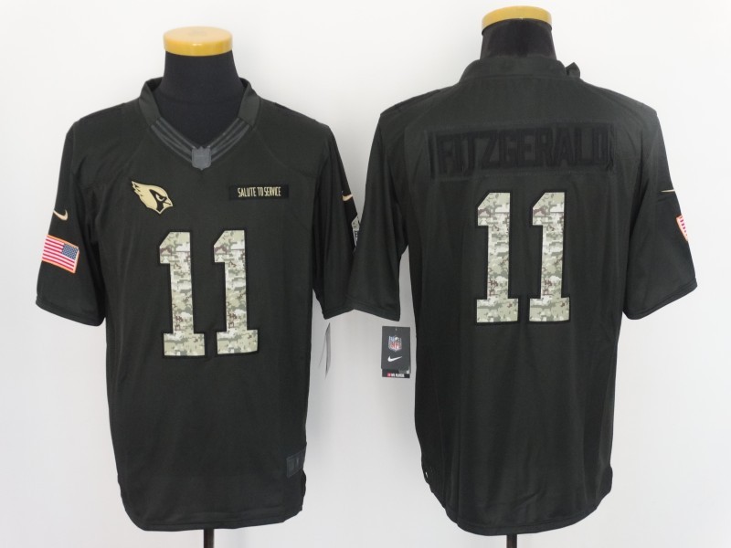 Nike Cardinals 11 Larry Fitzgerald Anthracite Salute to Service Limited Jersey