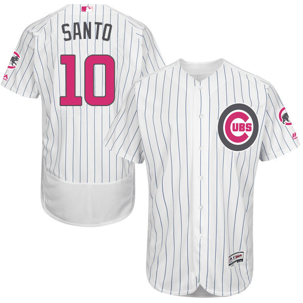 Cubs 10 Ron Santo White 2016 Mother's Day Flexbase Jersey