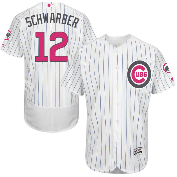 Cubs 12 Kyle Schwarber White 2016 Mother's Day Flexbase Jersey
