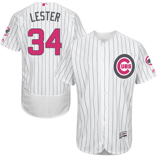 Cubs 34 Jon Lester White 2016 Mother's Day Flexbase Jersey