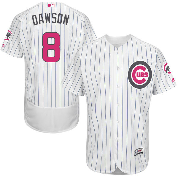Cubs 8 Andre Dawson White 2016 Mother's Day Flexbase Jersey
