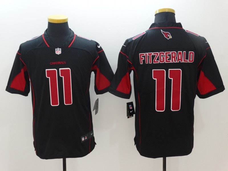 Nike Cardinals 11 Larry Fitzgerald Black Color Rush Limited Jersey