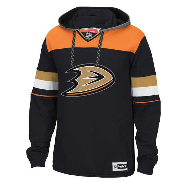 Anaheim Ducks Black All Stitched Men's Hooded Sweatshirt2