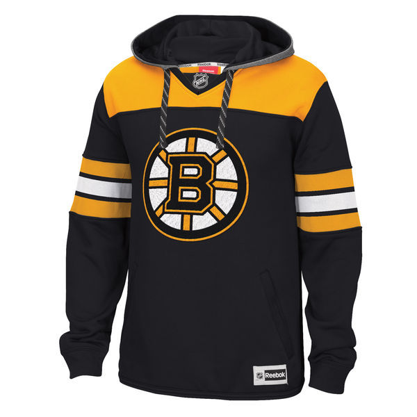 Boston Bruins Black All Stitched Men's Hooded Sweatshirt2