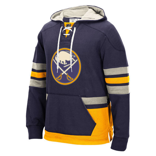 Buffalo Sabres Navy All Stitched Men's Hooded Sweatshirt - Click Image to Close
