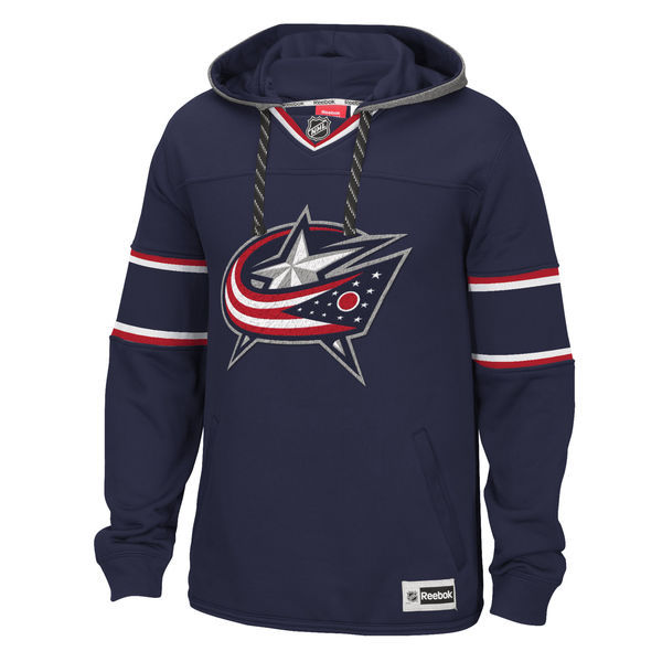 Columbus Blue Jackets Navy All Stitched Men's Hooded Sweatshirt2