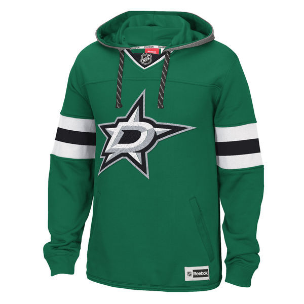 Dallas Stars Green All Stitched Men's Hooded Sweatshirt - Click Image to Close