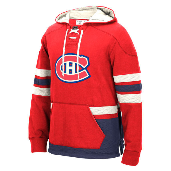 Montreal Canadiens Red All Stitched Men's Hooded Sweatshirt