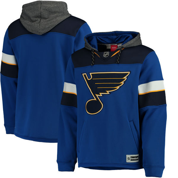 St. Louis Blues Blue All Stitched Men's Hooded Sweatshirt