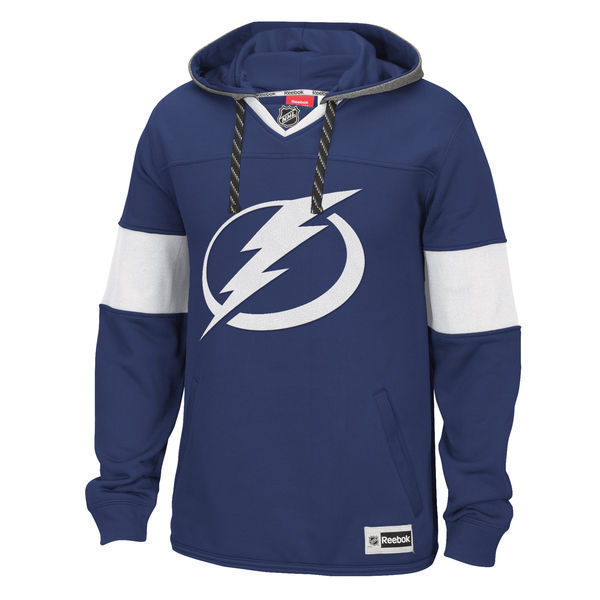 Tampa Bay Lightning Blue All Stitched Men's Hooded Sweatshirt2 - Click Image to Close