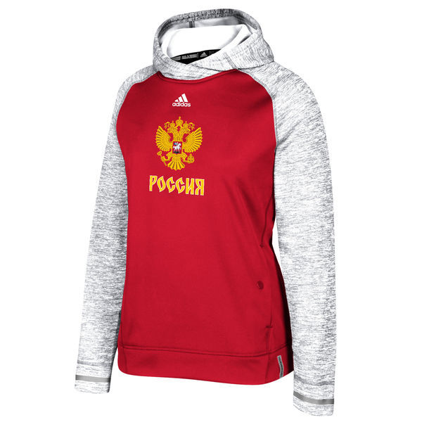 Team Russia Red All Stitched Men's Hooded Sweatshirt