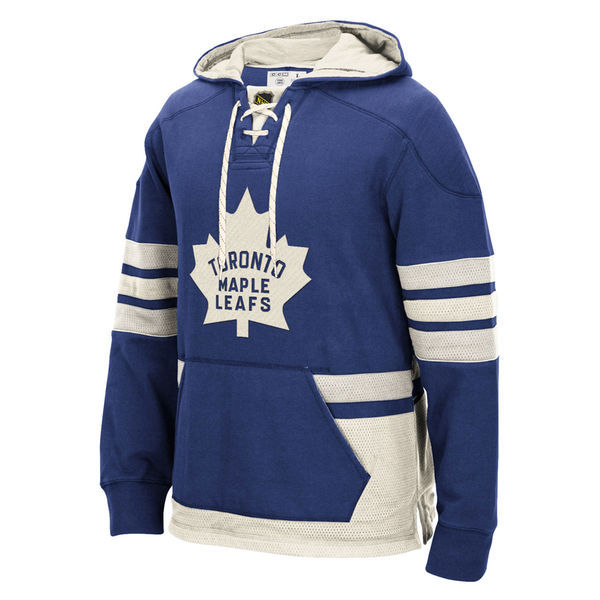 Toronto Maple Leafs Blue All Stitched Men's Hooded Sweatshirt