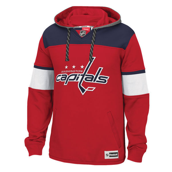 Washington Capitals Red All Stitched Men's Hooded Sweatshirt2