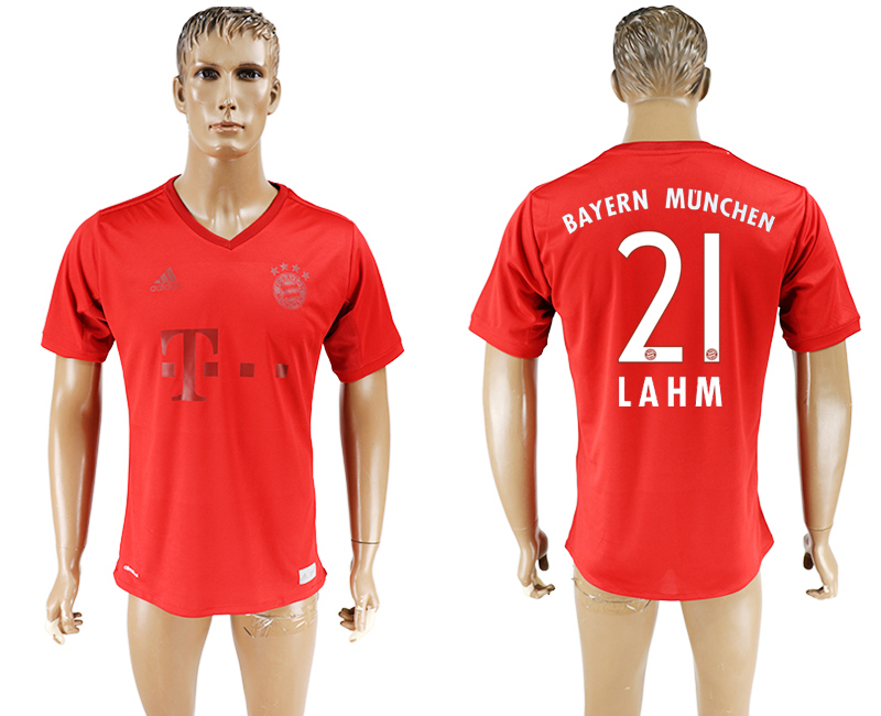 2016-17 Bayern Munich 21 LAHM adidas x Parley Home Thailand Soccer Jersey