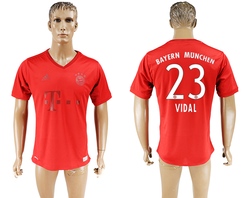 2016-17 Bayern Munich 23 VIDAL adidas x Parley Home Thailand Soccer Jersey